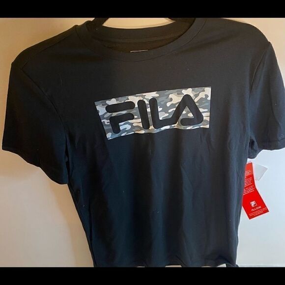 💥FiLA CAMO BOX LOGO GRAPHIC TEE Size M(10/12) - Picture 1 of 9